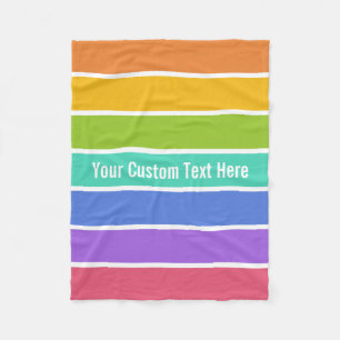 Rainbow Colors custom fleece blankets
