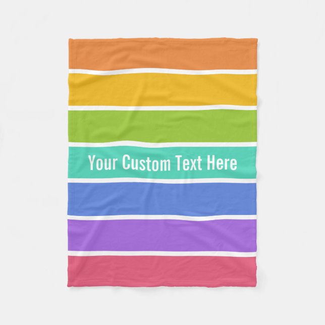 Rainbow Colors custom fleece blankets (Front)
