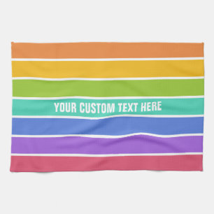 Rainbow Colors custom hand towel