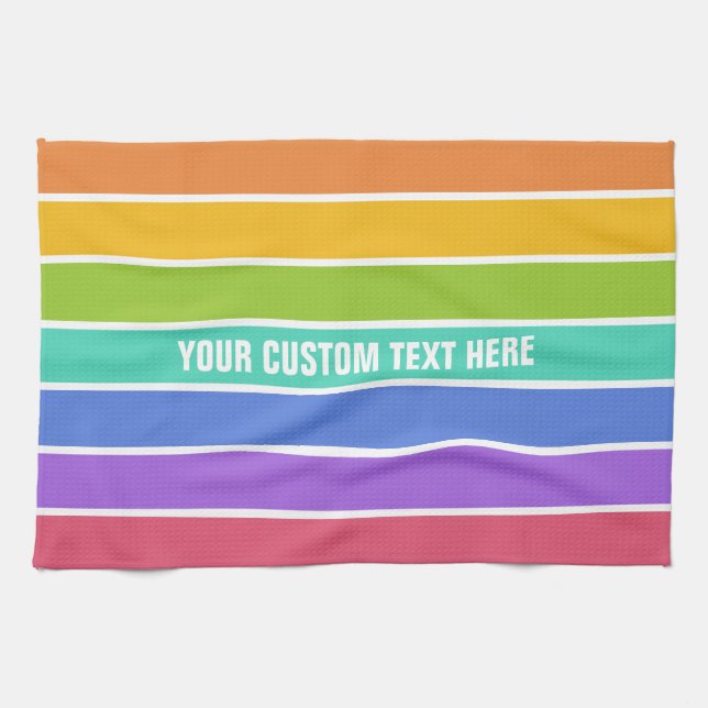 Rainbow Colors custom hand towel (Horizontal)