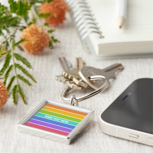 Rainbow Colors custom key chains