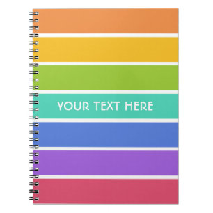Rainbow Colors custom notebook