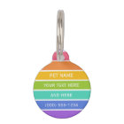 Rainbow Colors custom pet tag