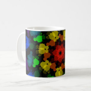 Rainbow colors flower coffee mug