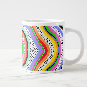 Rainbow Colors Large Coffee Mug