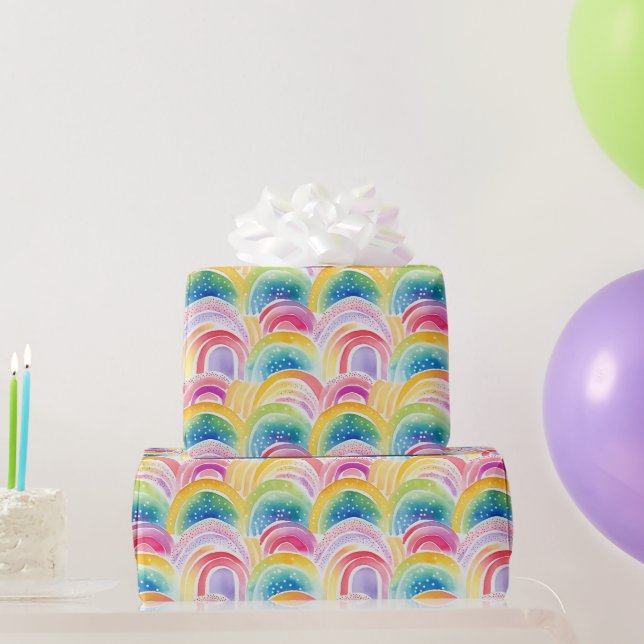  Rainbow Colors Pattern  Wrapping Paper (Party Gifts)
