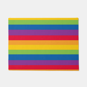 Rainbow Colors Stripes Doormat