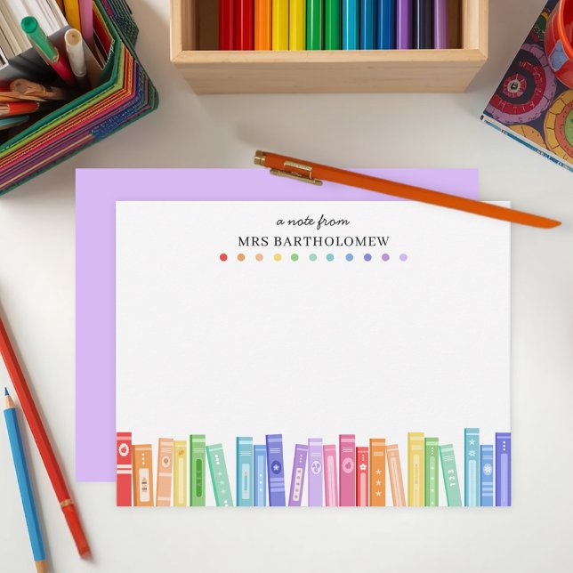 Rainbow Colour Books Custom Teacher's Card (Creator Uploaded)