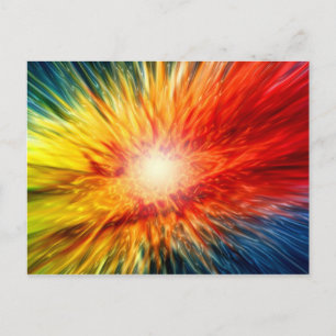 Rainbow Colour Burst Postcard