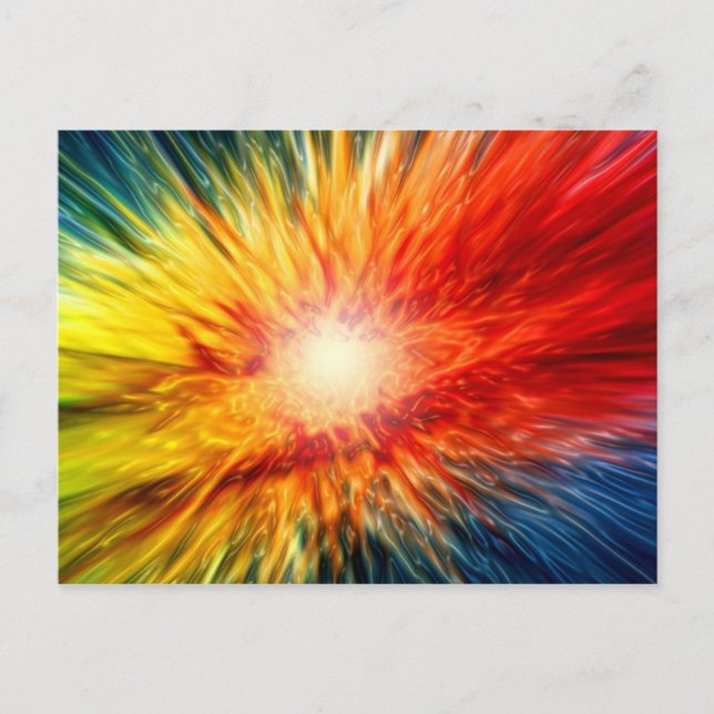 Rainbow Colour Burst Postcard (Front)