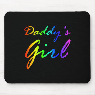 Rainbow Colour Daddy's Girl Mouse Mat