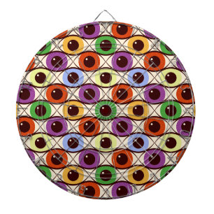 Rainbow Colour Eyeballs Dartboard