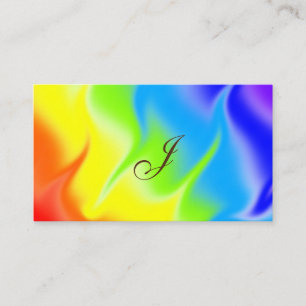 Rainbow Colour Flame, Fierce love Business Card