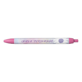 Rainbow colour floral design customisable Pen