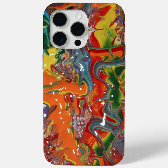 Rainbow Colour Flow Paint Art Case-Mate iPhone Case (Back)
