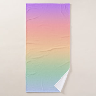 Rainbow colour gradient background bath towel