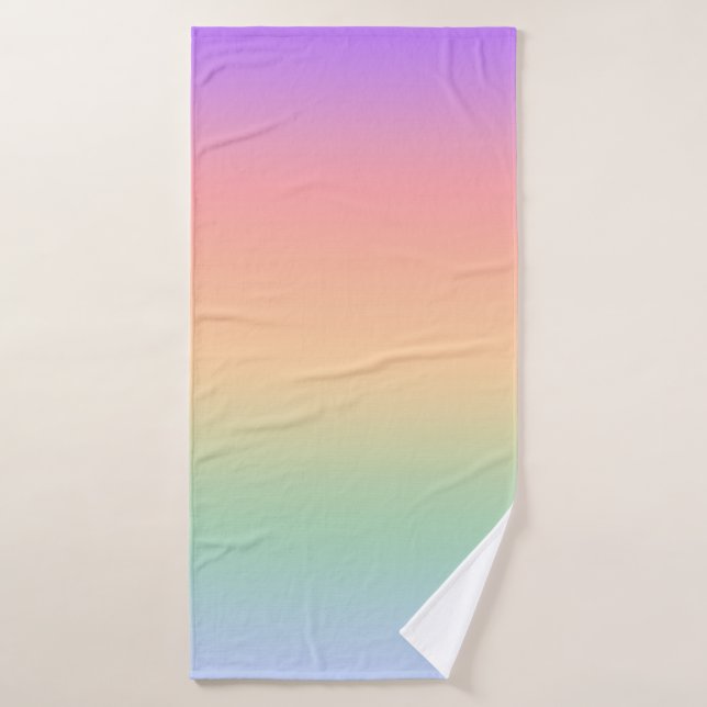 Rainbow colour gradient background bath towel (Bath Towel)
