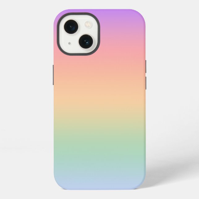 Rainbow colour gradient background iPhone case (Back)