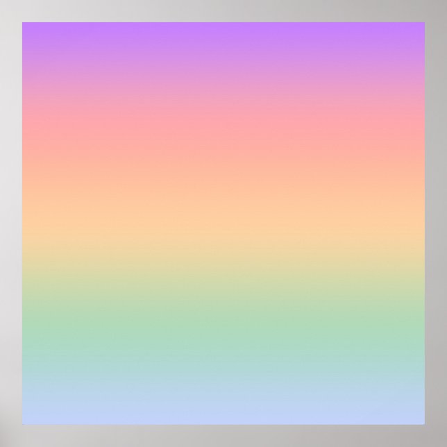 Rainbow colour gradient background poster (Front)