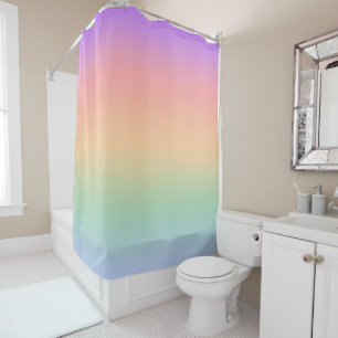 Rainbow colour gradient background shower curtain