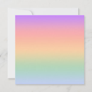 Rainbow colour gradient background thank you card