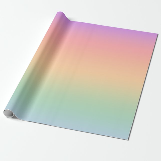 Rainbow colour gradient background wrapping paper (Unrolled)