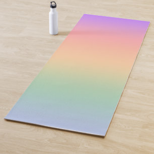 Rainbow colour gradient background yoga mat