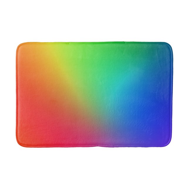 Rainbow Colour Gradient Bath Mat (Front)