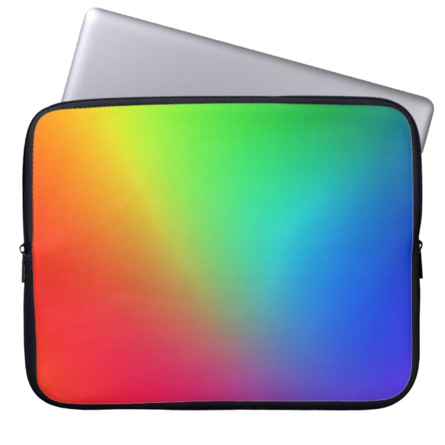 Rainbow Colour Gradient Laptop Sleeve (Front)