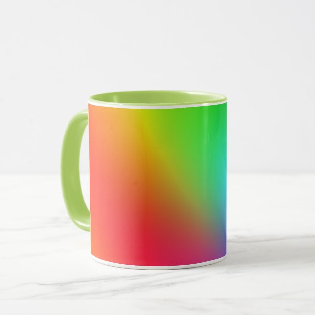 Rainbow Colour Gradient Mug (Front Left)