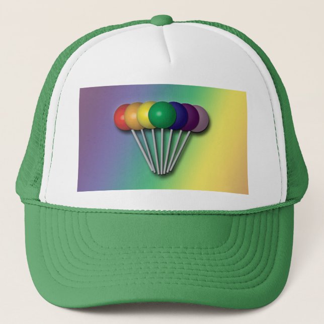 Rainbow Colour Lollipops Hat (Front)