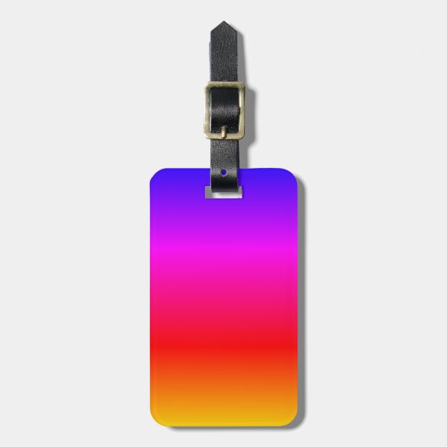 Rainbow Colour Luggage Tag (Front Vertical)