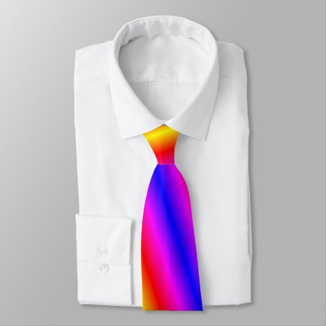 Rainbow Colour Neck Tie (Tied)