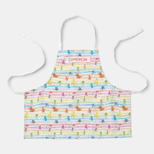 Rainbow Colour Sesame Pals Pattern Apron