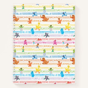 Rainbow Colour Sesame Pals Pattern Notebook