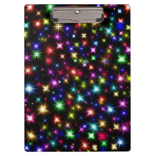 Rainbow Colour Sparkles Clipboard