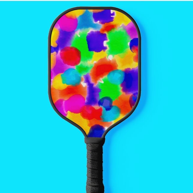 Rainbow Colour Splash Pickleball Paddle (Creator Uploaded)