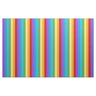 Rainbow Colour Vertical Stripes Pattern Fabric