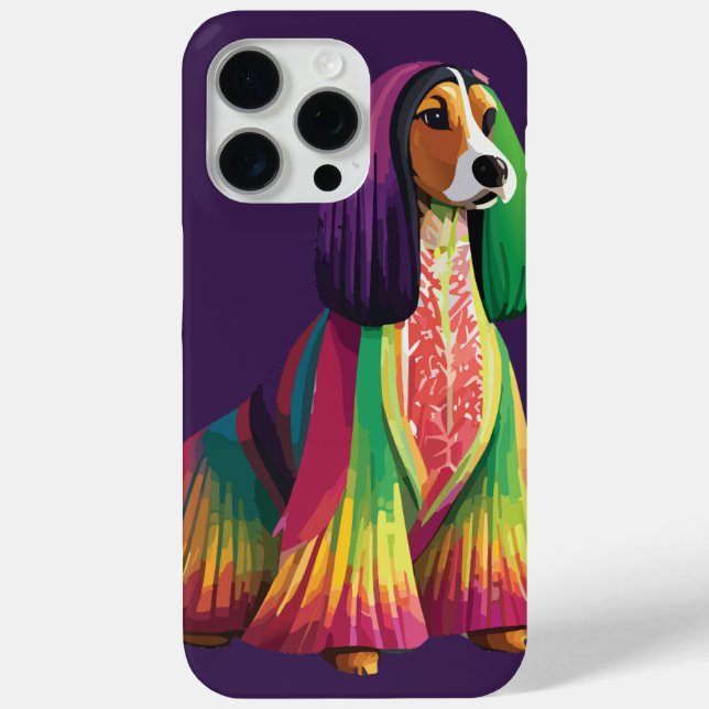 Rainbow Coloured Afghan Hound Case-Mate iPhone Case (Back)