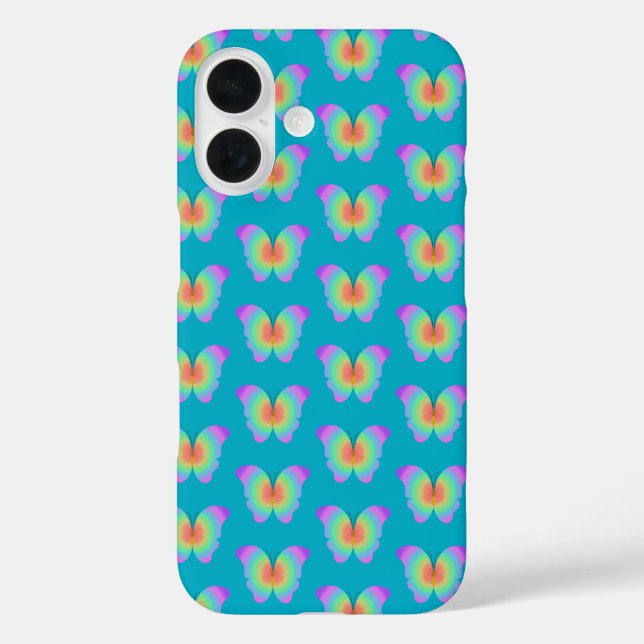 Rainbow Coloured Butterflies Pattern Case-Mate iPhone Case (Back)