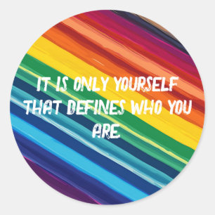 Rainbow-coloured Classic Round Sticker