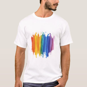 Rainbow coloured Concept Artistic Design T-Shirt