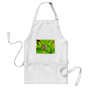 Rainbow coloured Dragonfly  on a purple pink flowe Standard Apron