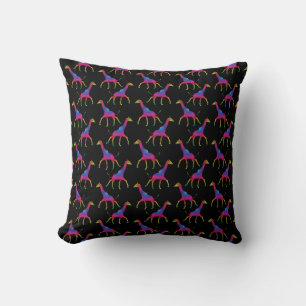 Rainbow Coloured Giraffe Cushion