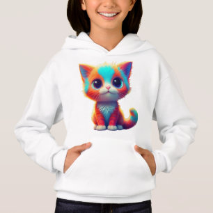 Rainbow Coloured Kitten Cartoon-85748
