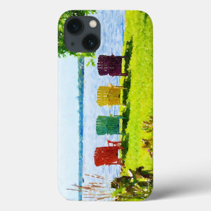 Rainbow Coloured Lakeside Adirondack Chairs iPhone 13 Case
