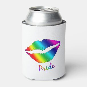 Rainbow Coloured Lips Can Cooler