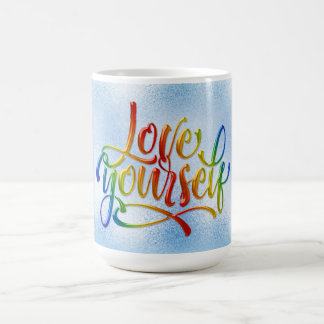 Rainbow Coloured Love Yourself Gay Pride Coffee Mug