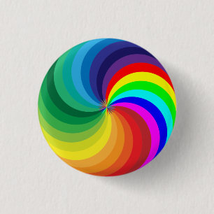 Rainbow Coloured Mandala-46556 3 Cm Round Badge