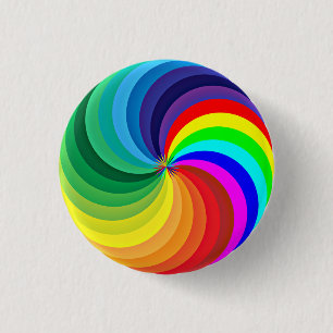 Rainbow Coloured Mandala-46556 3 Cm Round Badge